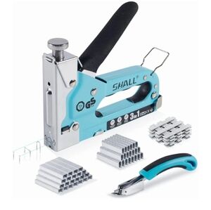 Blue SHALL Staple Gun Heavy Duty, 3-in-1 Upholstery Kit w/ 3000 Staples